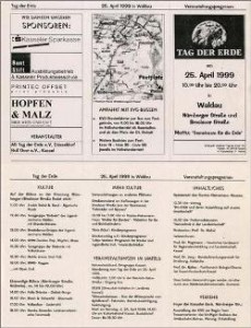 1999 Programm Tag der Erde in Kassel
